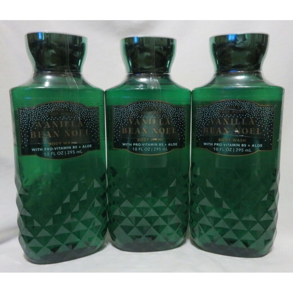 VANILLA BEAN NOEL Bath & Body Works Body Wash 10 fl oz x 3